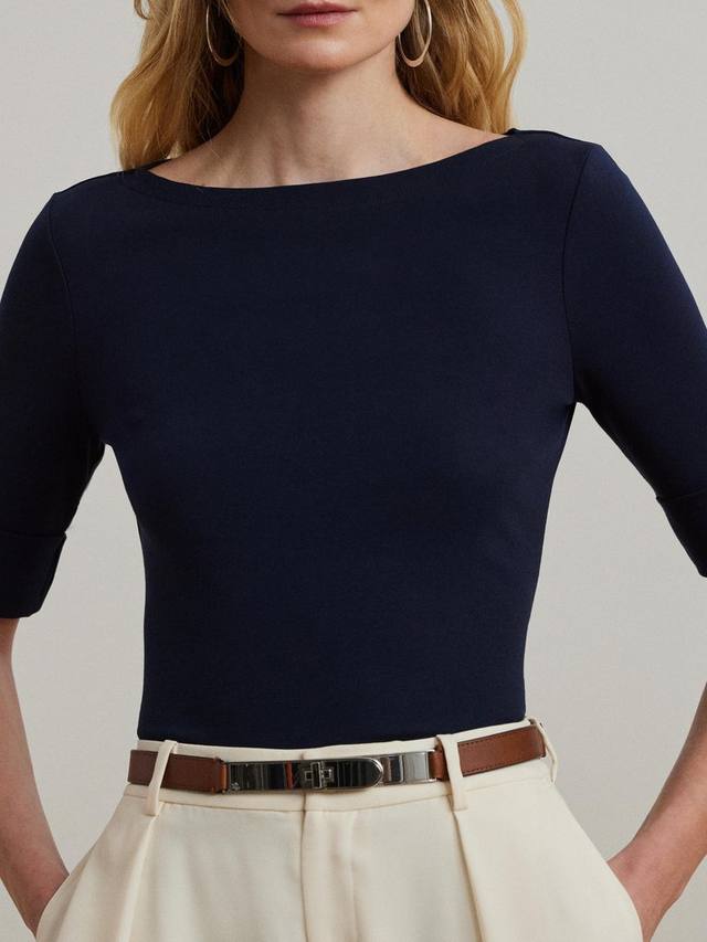 Топ с вырезом лодочкой от джуди Ralph Lauren, цвет Lauren Navy — фото 3
