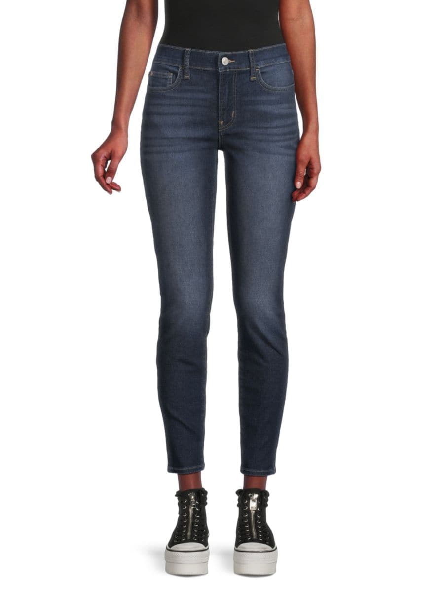 

Выцветшие джинсы Natalie Whiksered Hudson Jeans, цвет Juno Blue