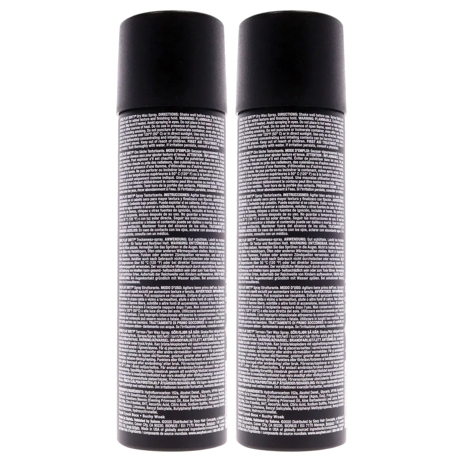 Спрей для укладки волос Style Sexy Hair Play Dirty Dry Wax Spray от Sexy Hair для мужчин и женщин - 120 мл - упаковка из 2 штук, Clear — фото 3