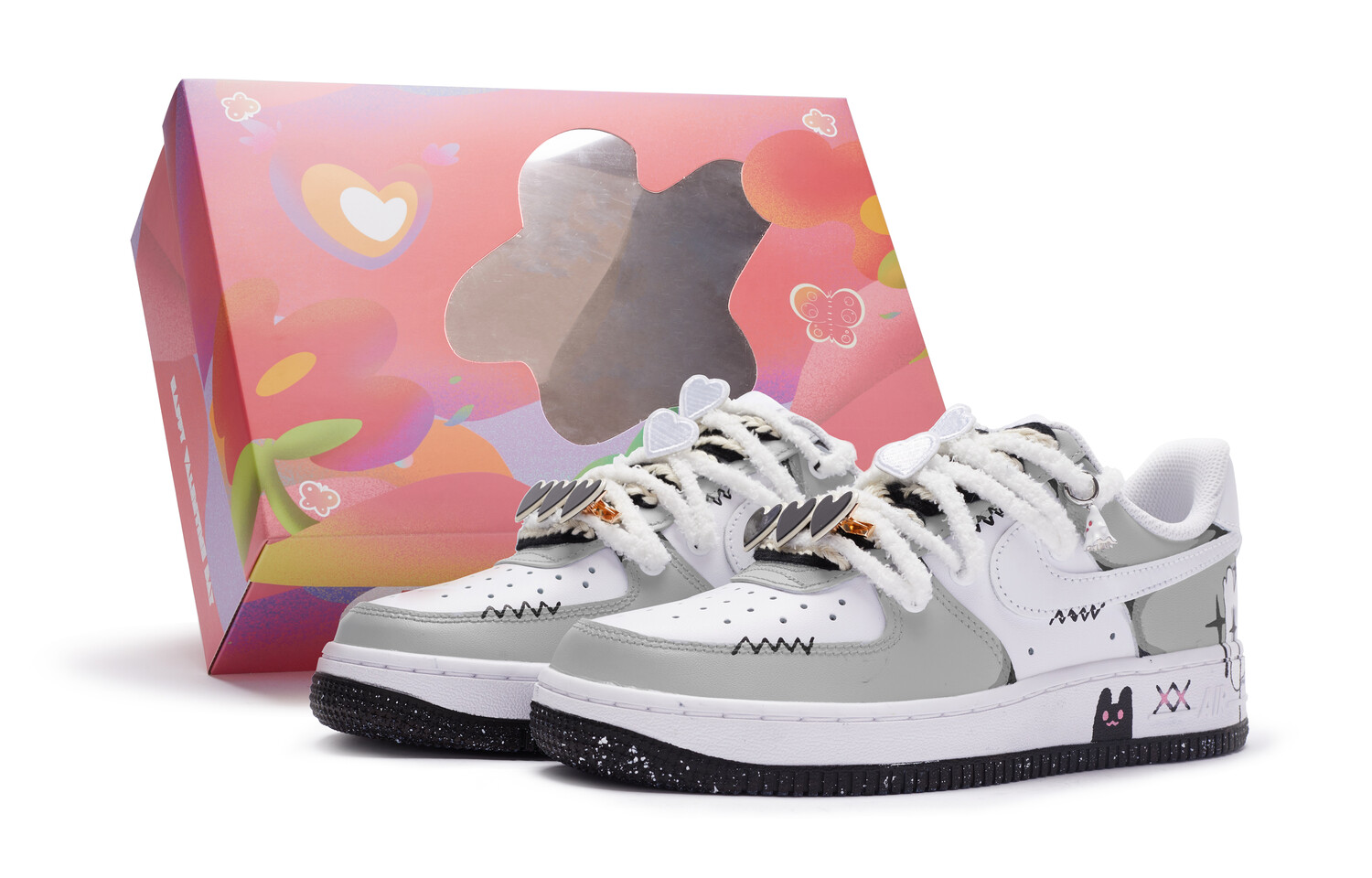 

Кроссовки Nike Air Force 1 Skateboard Shoes Women's Low-Top Gray