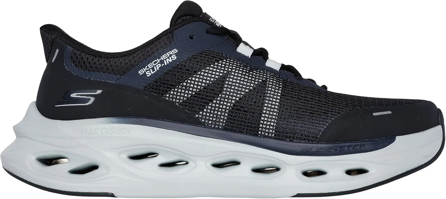 Мужские кроссовки Skechers Max Cushioning Glide-step, Black Grey — фото 3