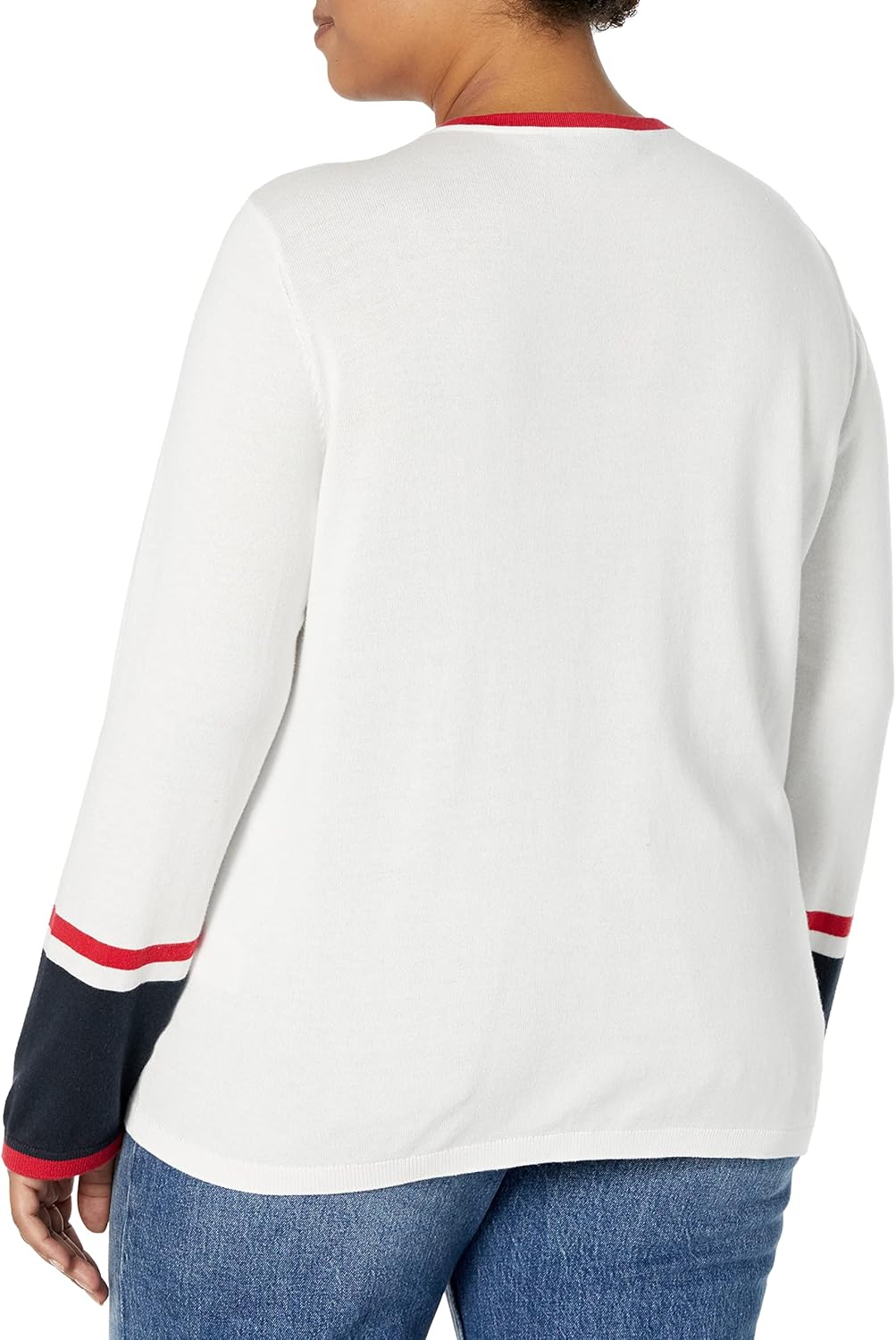Женский свитер Tommy Hilfiger Ivy Cotton с длинными рукавами, Ivory Multi — фото 2