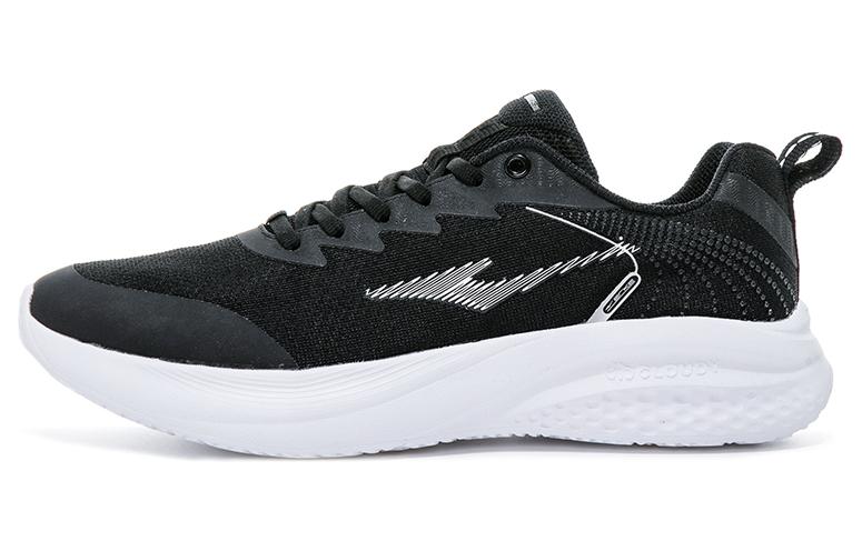 

Износостойкие низкие кроссовки для бега мужские черно-белые Erke, Jet Black/Erke White