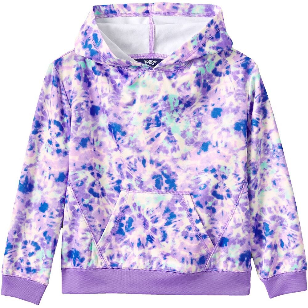

Толстовка Lands' End Active в цветах Regular и Plus для девочек от 2 до 20 лет, цвет Lilac Multi Tie Dye