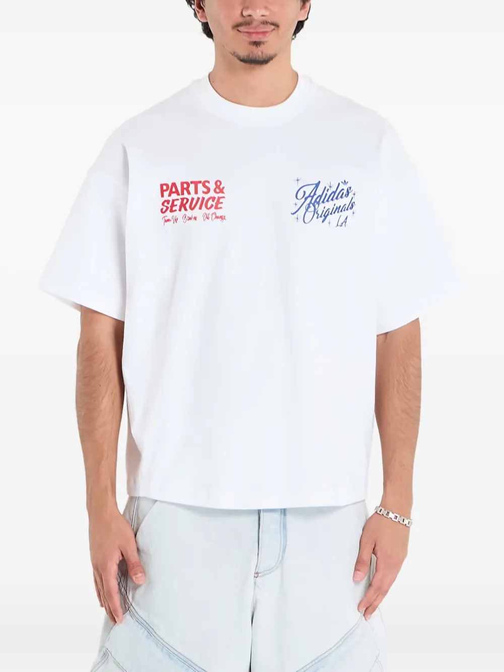 

Графическая футболка Wilshire с короткими рукавами Adidas, белый