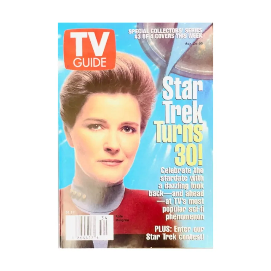 

Журнал Star Trek Turns 30 (Star Trek Turns 30 (August 24-30, 1996, Cover #3 Kate Mulgrew), TV Guide