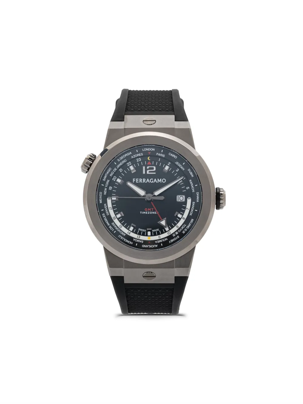 

Наручные часы F-80 WorldTime 43 мм Ferragamo, черный