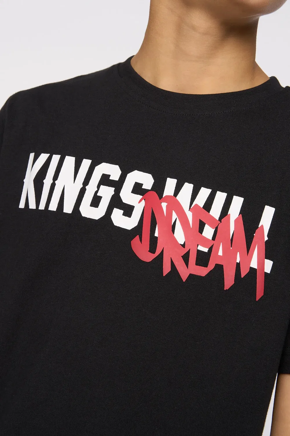 Футболка детская с принтом Kings Will Dream, черный — фото 4