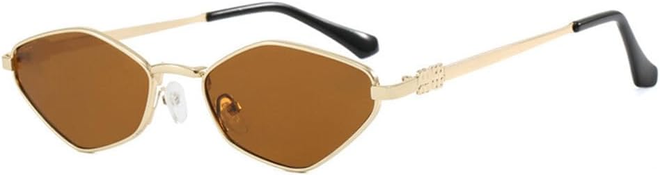 

Металлические солнцезащитные очки для женщин, маленький размер, с бриллиантами, повседневные, для активного отдыха, путешествий, отпуска, с защитой от УФ-излучения KTUCN, Tea