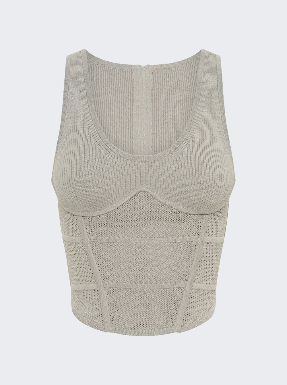 

Спортивный корсетный топ крючком Dion Lee, цвет alloy