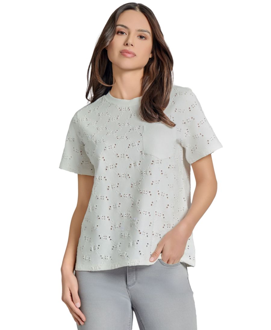 

Женская футболка с принтом и карманом Jones New York, Nyc White