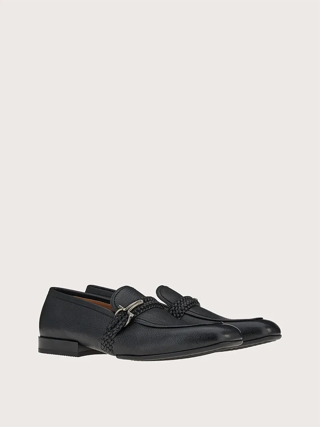 Salvatore Ferragamo Мужские лоферы Nam с орнаментом Gancini, черные — фото 2