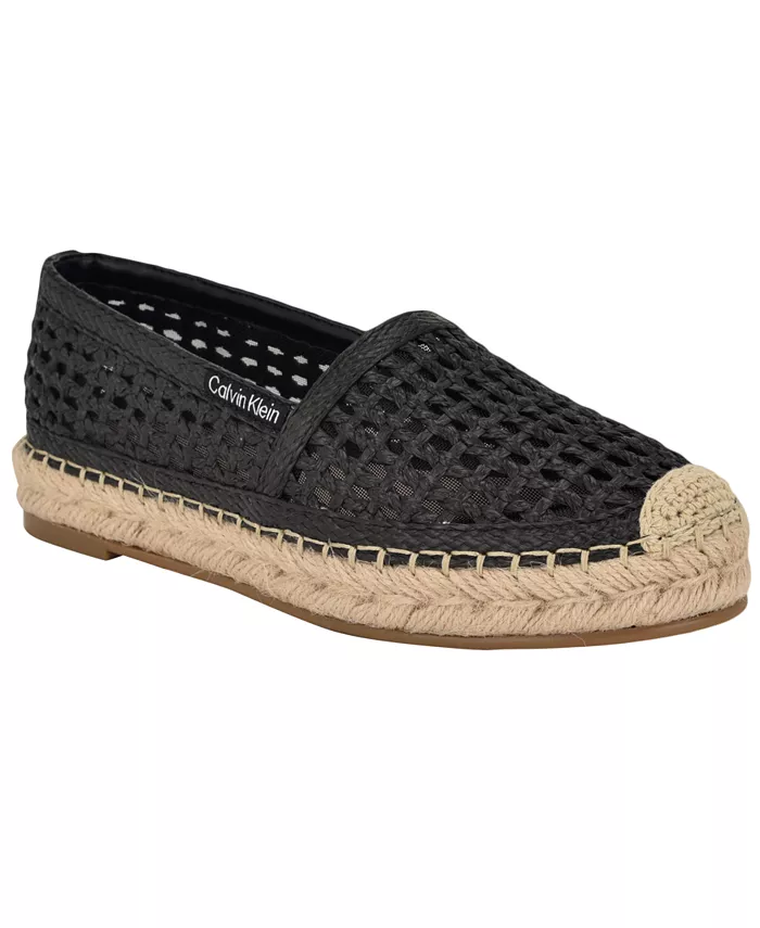 Женские эспадрильи Presley Woven Slip-On Calvin Klein, черный