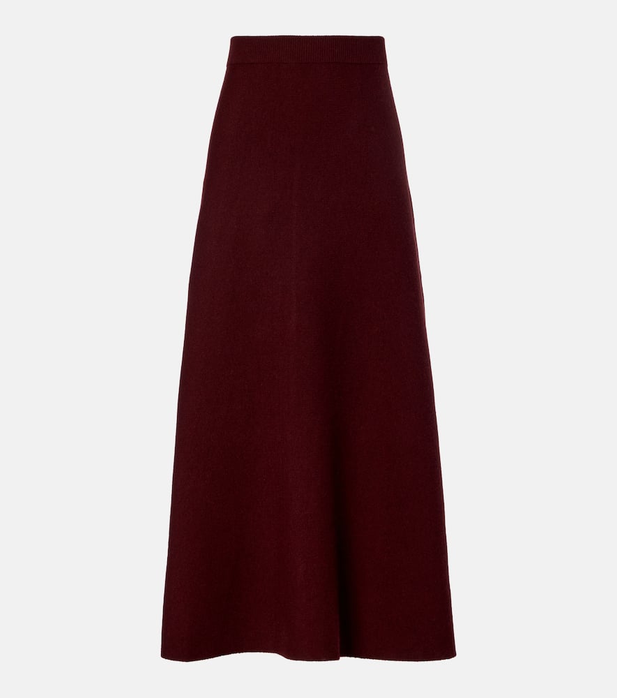 

Юбка макси из шерсти и кашемира Giberna Max Mara, Ciliegia