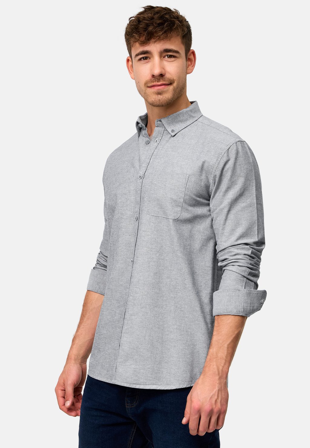 

Рубашка LANGARM KEPNER INDICODE JEANS, темно-синий