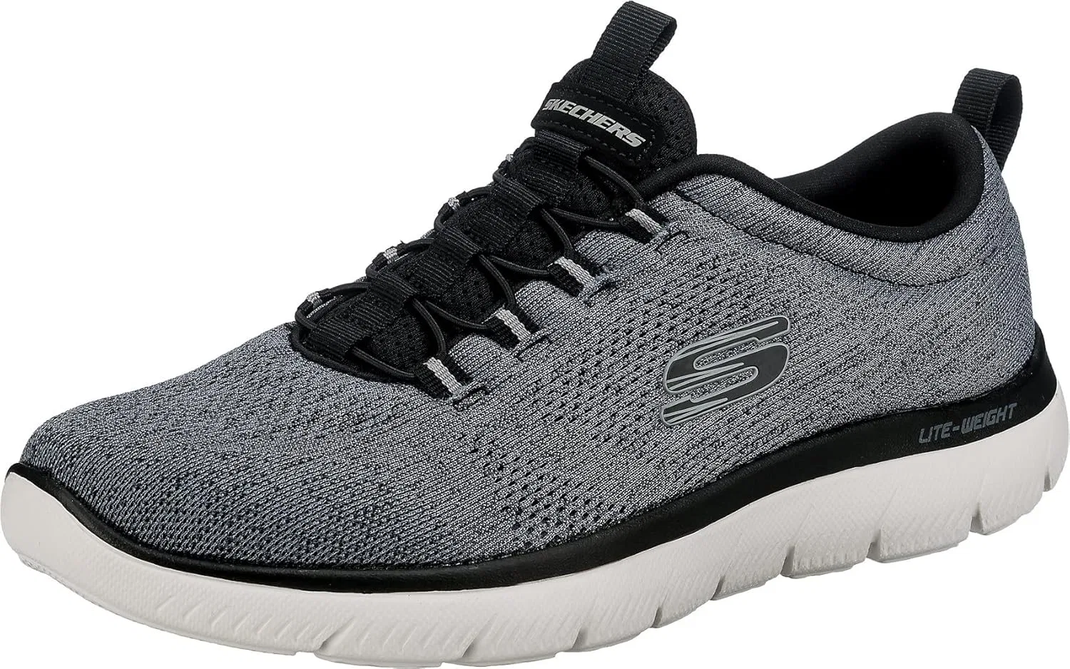 Мужские слипоны Skechers, черный/белый