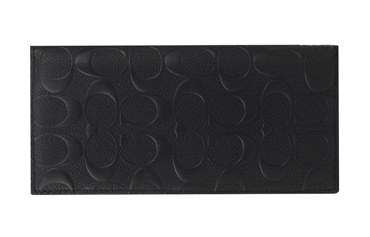 

Coach Мужской длинный кошелек из высококачественной телячьей кожи, черный