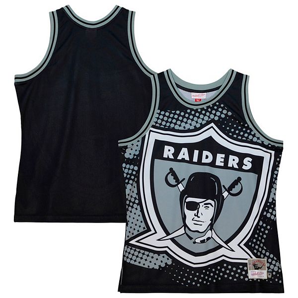 

Мужская черная футболка Las Vegas Raiders Big Face 70 Mitchell & Ness