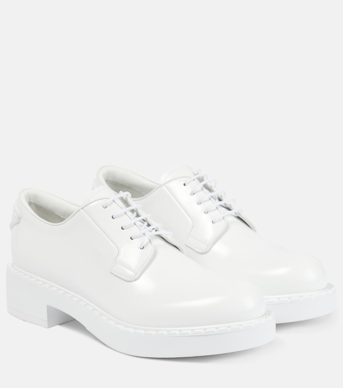 Кожаные дерби Prada, белый