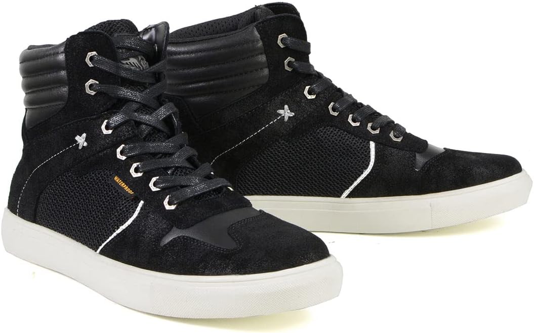 

Мужские мотоциклетные ботинки Milwaukee Leather - усиленная подошва, стелька с контролем климата, противоскользящая подошва, черный