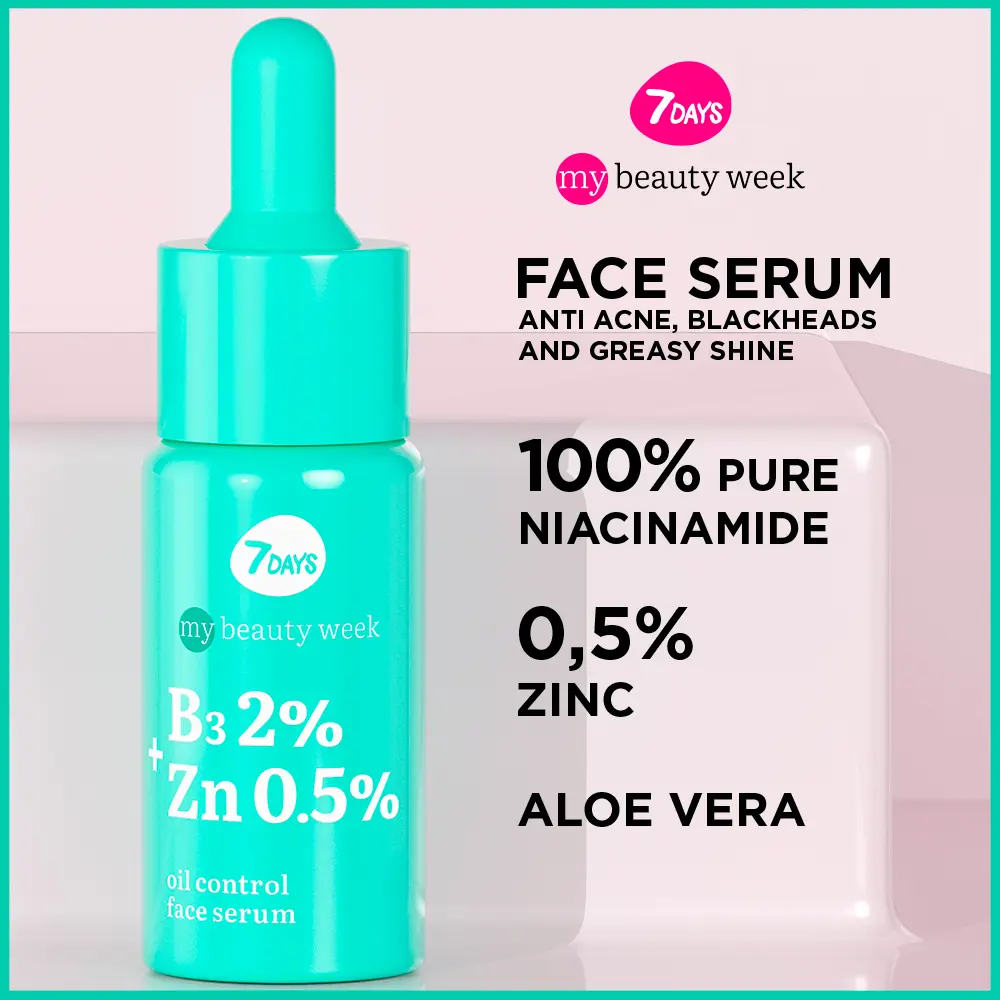Сыворотка 7DAYS — Для лица B3 % + zn , % suero facial hidratante, 20 мл — фото 3