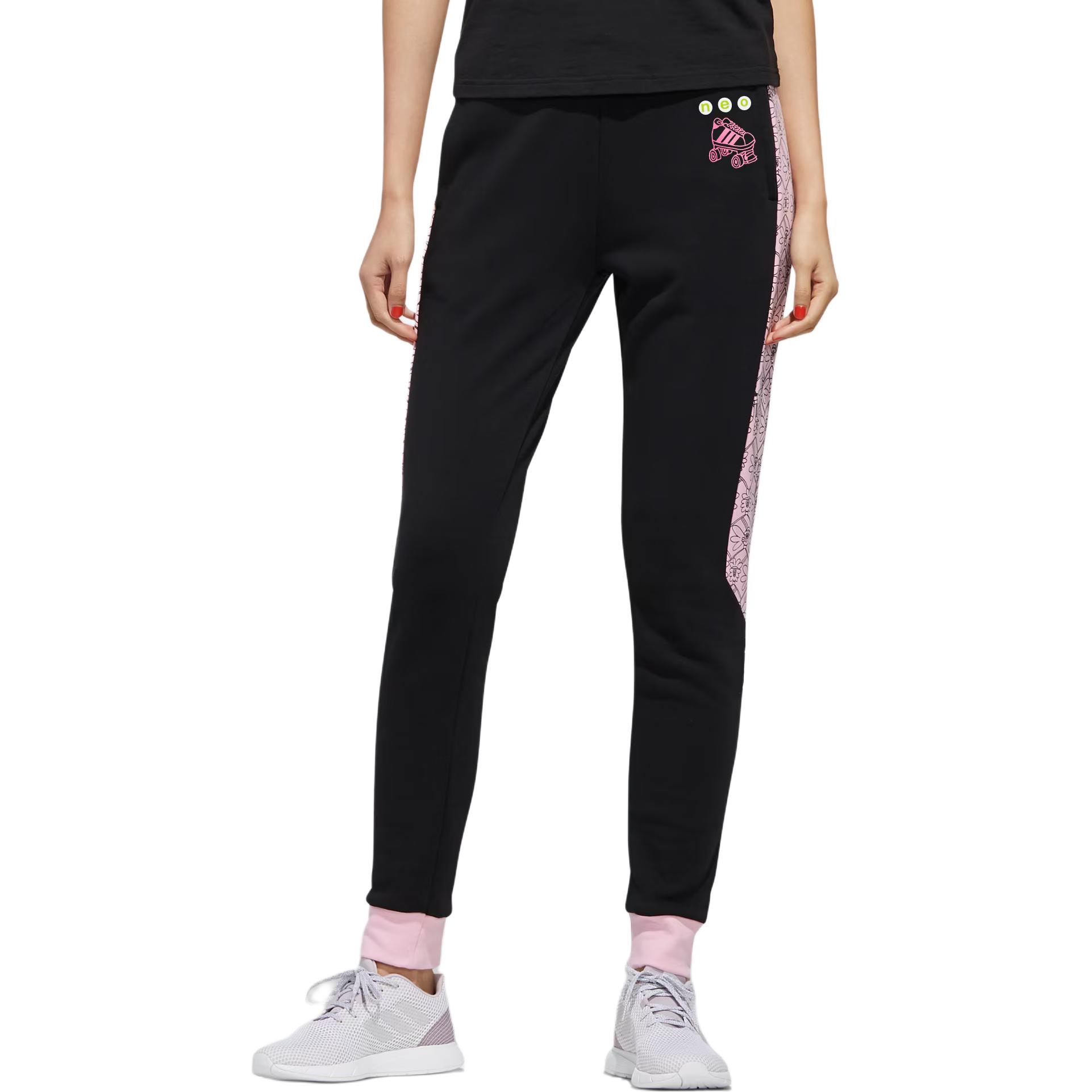 W RADIO W TP Вязаные спортивные штаны женские розовый/черный цвет Adidas Neo, розовый — фото 4