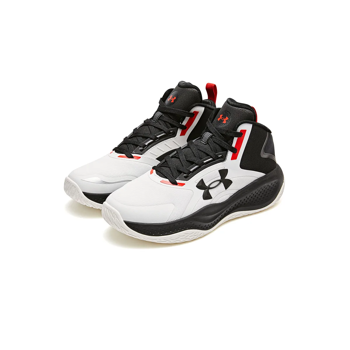 Under Armour Детские баскетбольные кроссовки White Black устойчивые к истиранию — фото 3