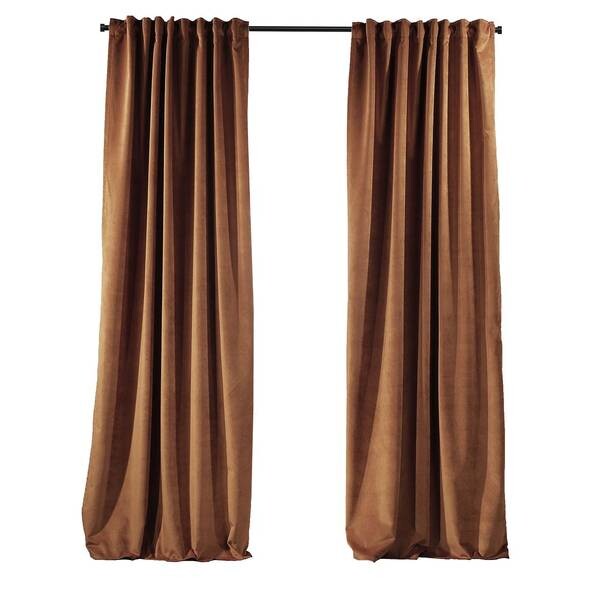 

Бархатная штора Puude Home Design 140225, 25x1x140 см цвет hochglanz orange