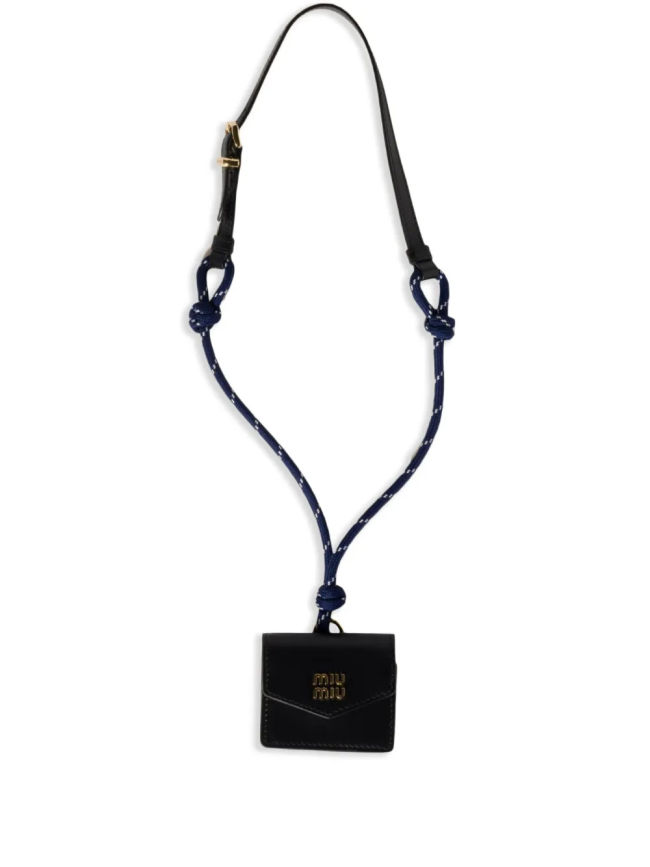 

Кошелек с деталями из узлов Miu Miu, черный