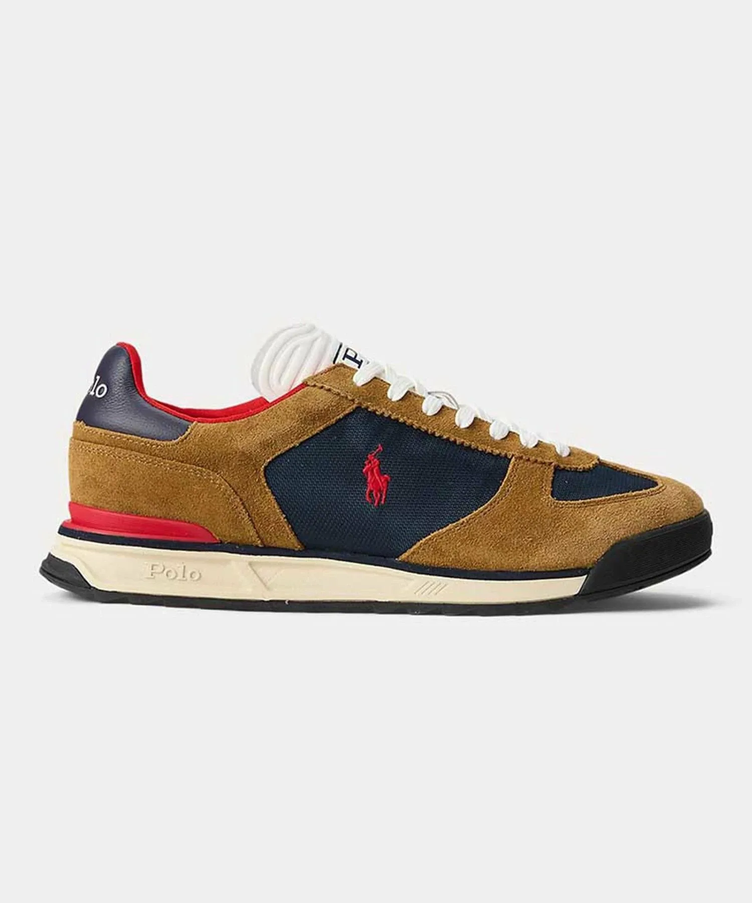 Кроссовки Polo Ralph Lauren RE65 VARICK PP коричневого и темно-синего цвета Polo Ralph Lauren, Brown Navy