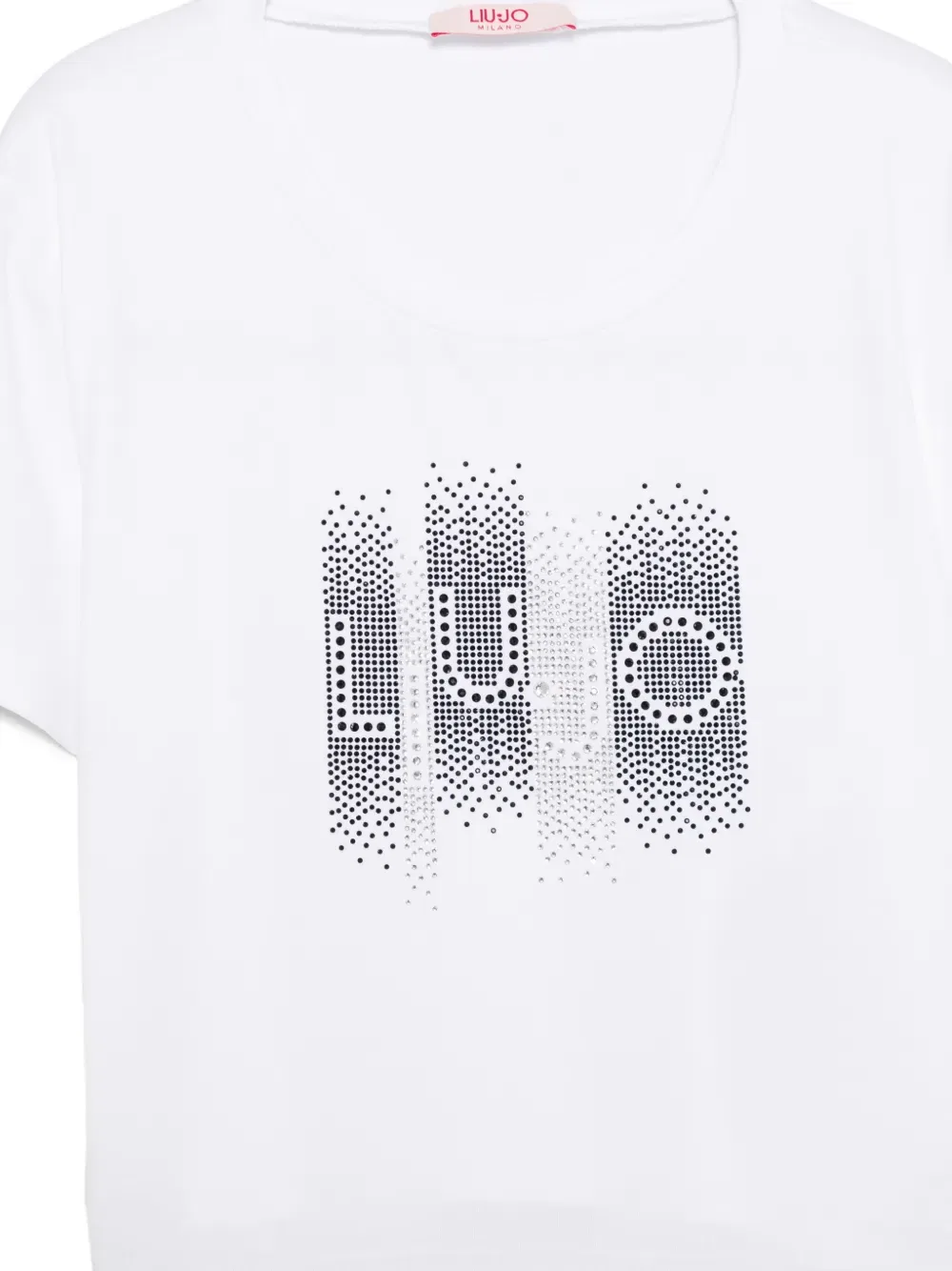 Футболка, украшенная стразами Liu Jo Kids, белый — фото 3