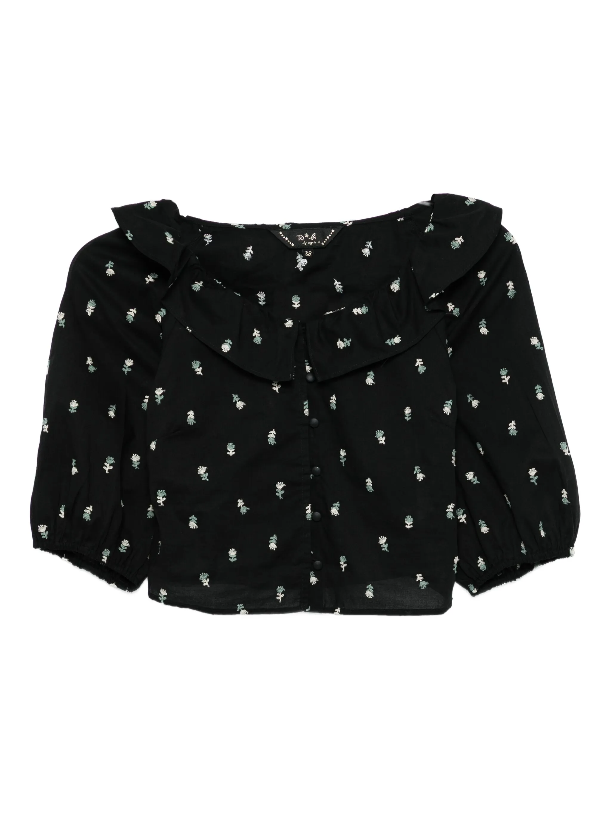 

Блузка с цветочной вышивкой To B. By Agnès B., черный
