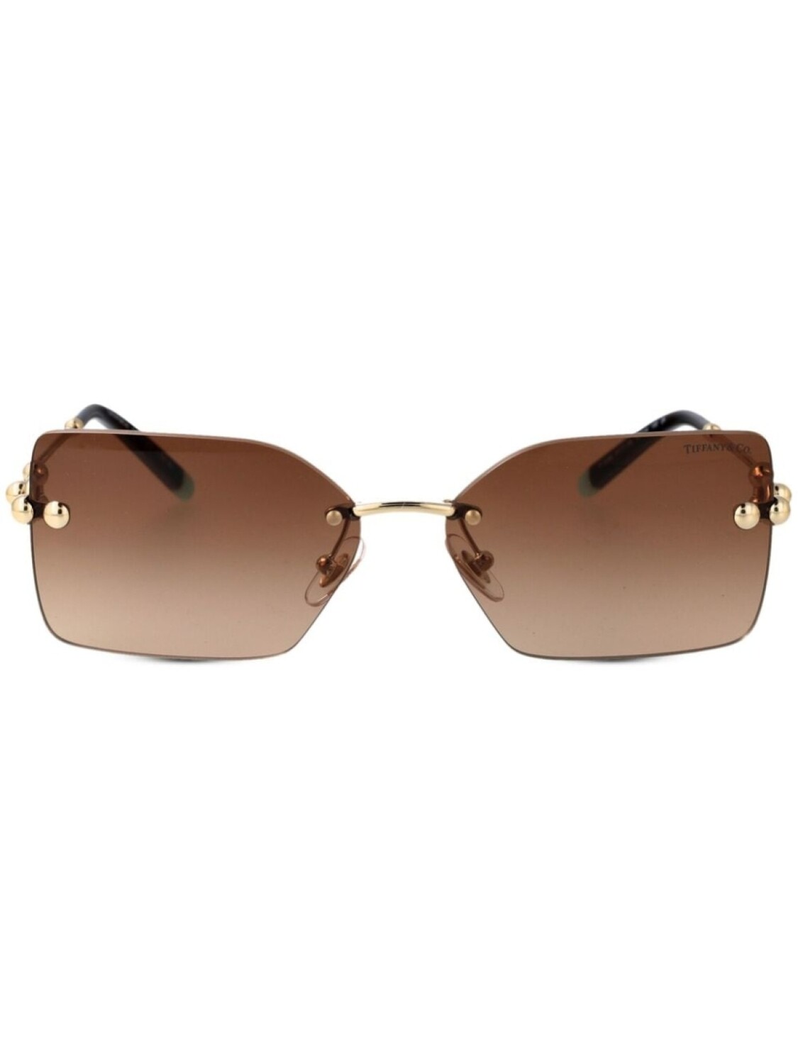

Солнцезащитные очки Tiffany & Co Eyewear в прямоугольной оправе, золотой