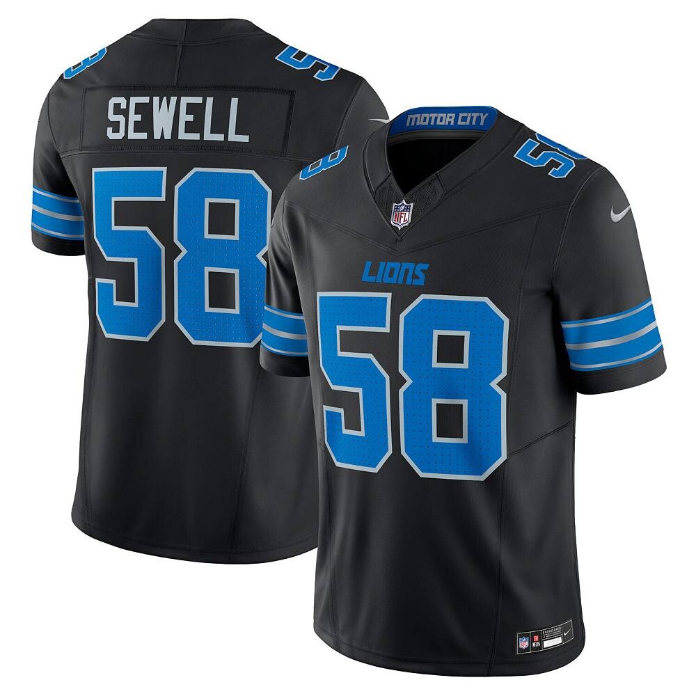 Мужские кроссовки Nike Penei Sewell Black Detroit Lions Vapor F. Альтернативный лимитированный Джерси, цвет Lns Black — фото 2