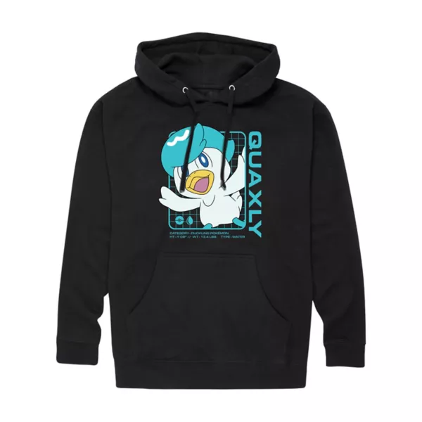 

Мужская толстовка с капюшоном Pokemon Quaxly с графикой Licensed Character, черный