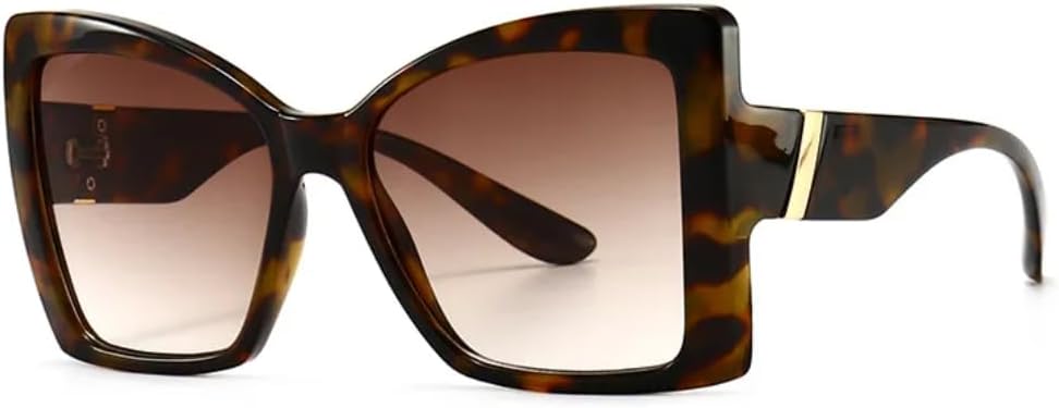 

Роскошные солнцезащитные очки «кошачий глаз» в крупной оправе для женщин, модные винтажные популярные солнцезащитные очки, сексуальные женские очки с защитой от УФ-излучения UV400 SZVVBKK, Leopard Tea