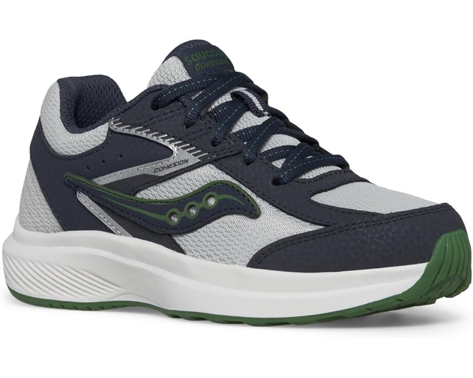 

Кроссовки Saucony Kids Cohesion KDZ Sneakers, цвет Navy/Grey/Green