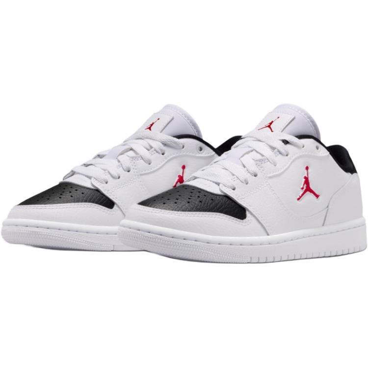 Jordan Court Connect Low top детские баскетбольные кроссовки Black White Red Unisex — фото 4