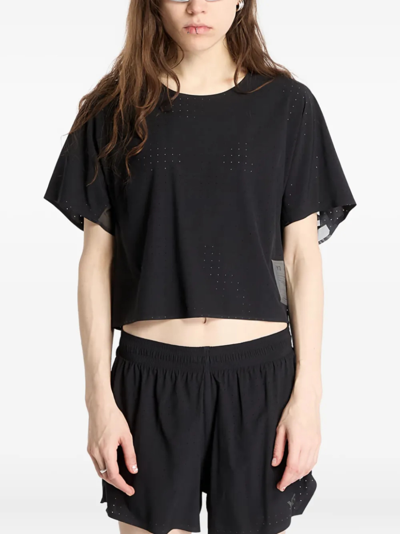 

Футболка с перфорацией Y-3, черный