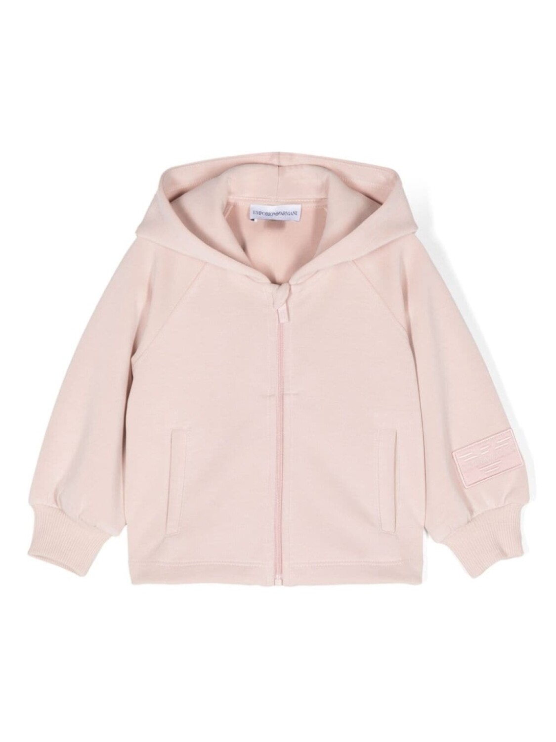 

Emporio Armani Kids худи на молнии с нашивкой-логотипом, розовый