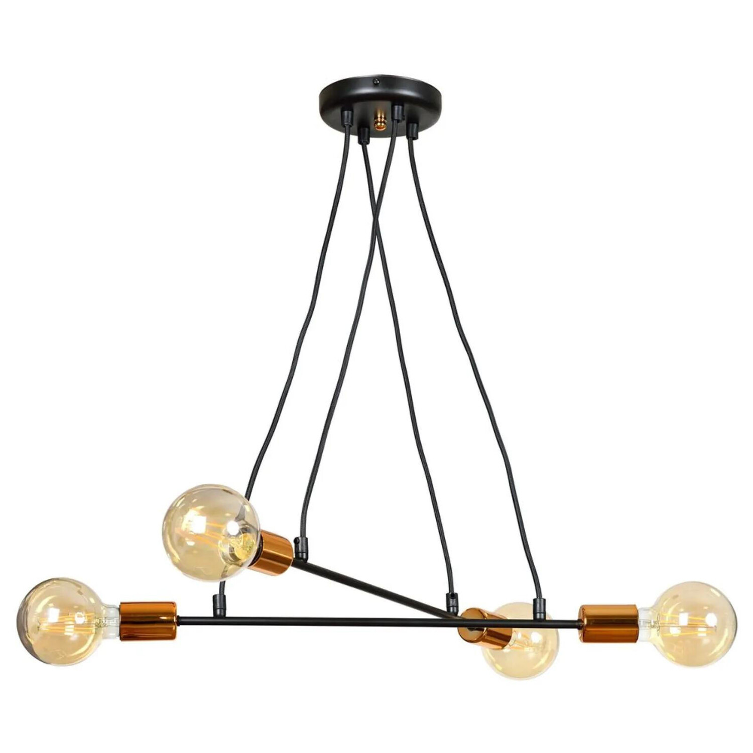 

Подвесная лампа famlights, 28x28x80 см, черный/медный