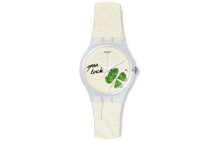 

SWATCH Часы Women's 41mm White Watch SUOW119, White Dial