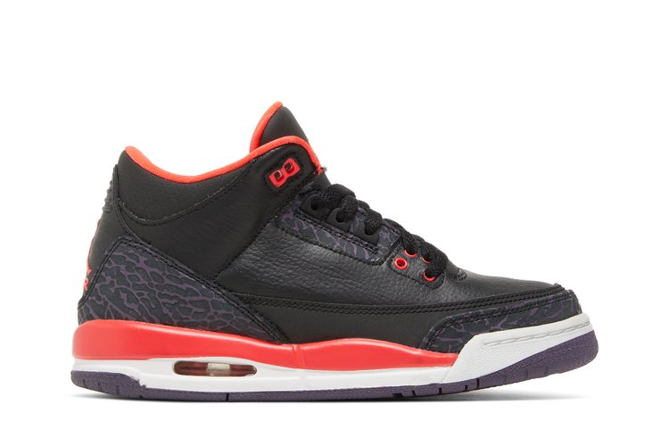 

Кроссовки Air Jordan 3 Retro GS 'Crimson', черный