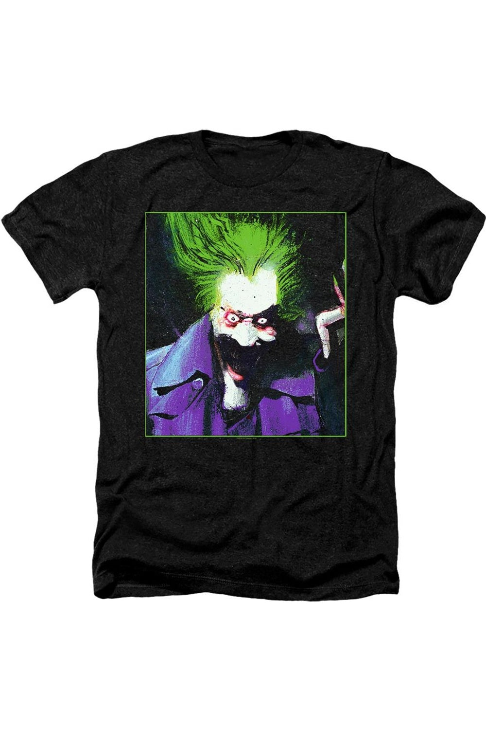 

Футболка/футболка Batman Arkham Asylum Joker Adult Heather Gildan, черный