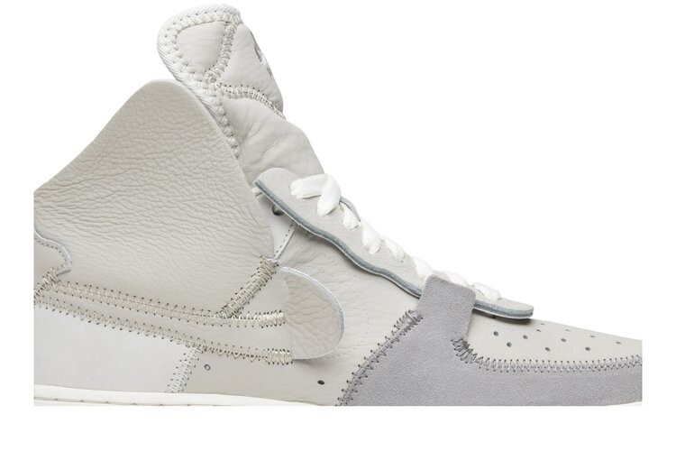 Кроссовки Nike PSNY x Air Force 1 High 'Matte Silver', серый — фото 2