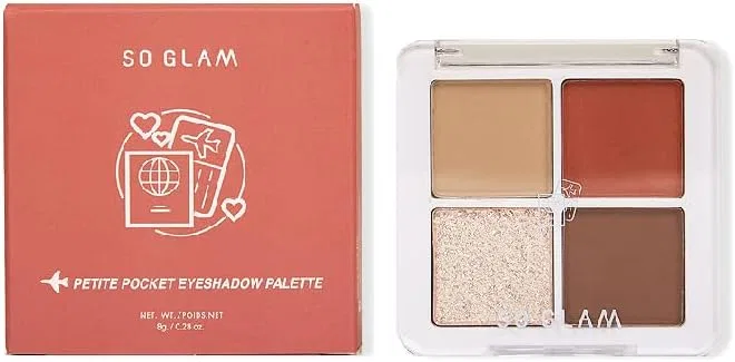 Тени для век Petite Pocket Eye Shadow Palette So Glam 4 цвета 04 Florence Duomo