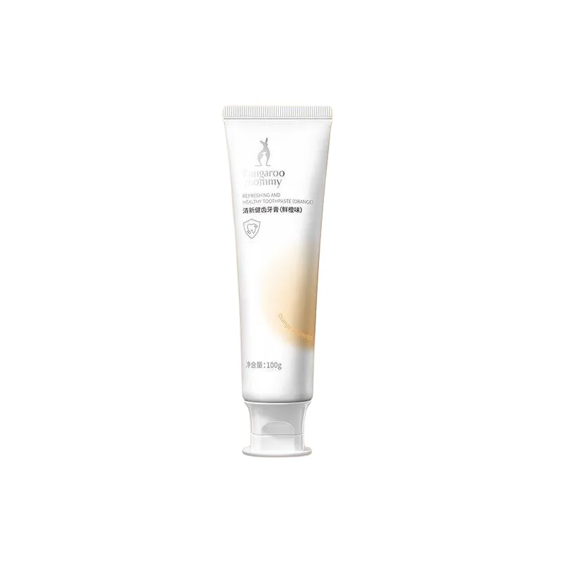 Kangaroo Mommy Зубная паста Fresh Dental Health с насадкой для щетки Regular, мягкая щетина, 180 г/100 г*3/100 г*3, Fresh Orange Toothpastes 100g