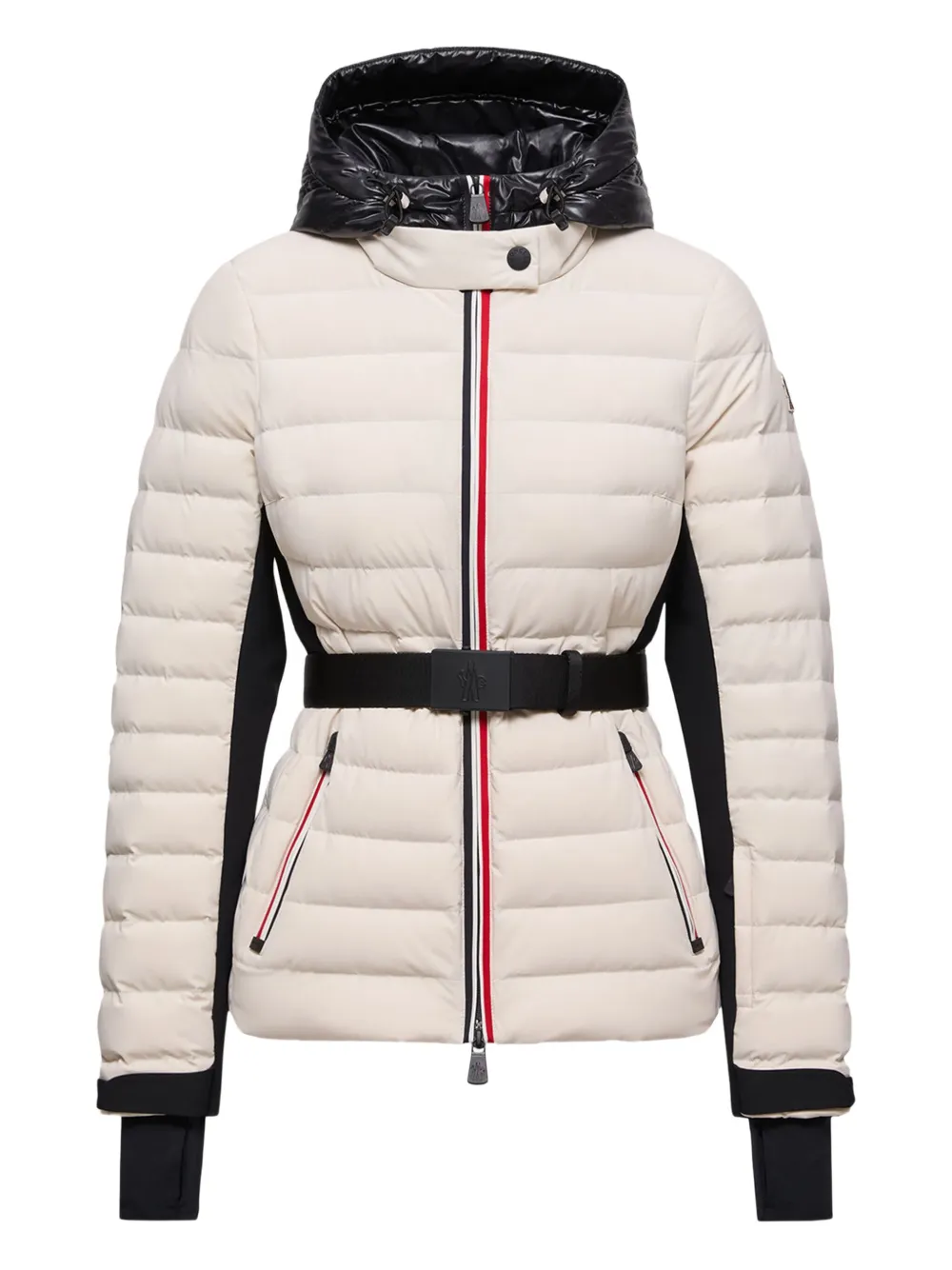 

Стеганое пальто с капюшоном Moncler Grenoble, белый