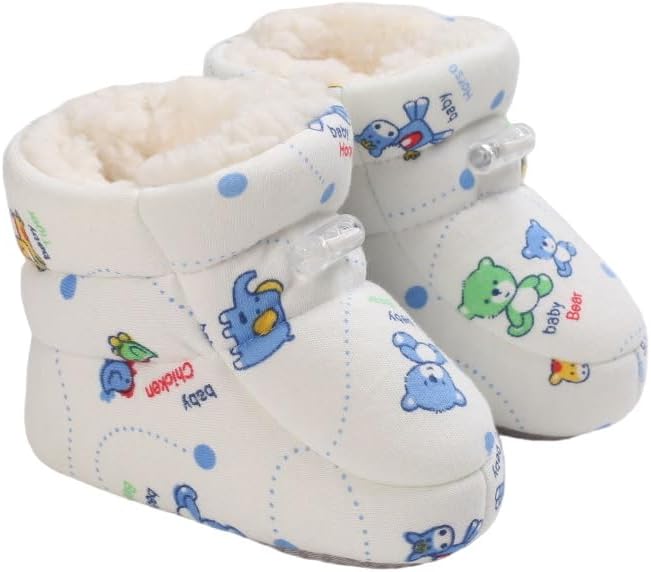 

Новорожденные мальчики девочки теплые ботинки пушистые носки уютные ботиночки нескользящие Purepips, White-Dog