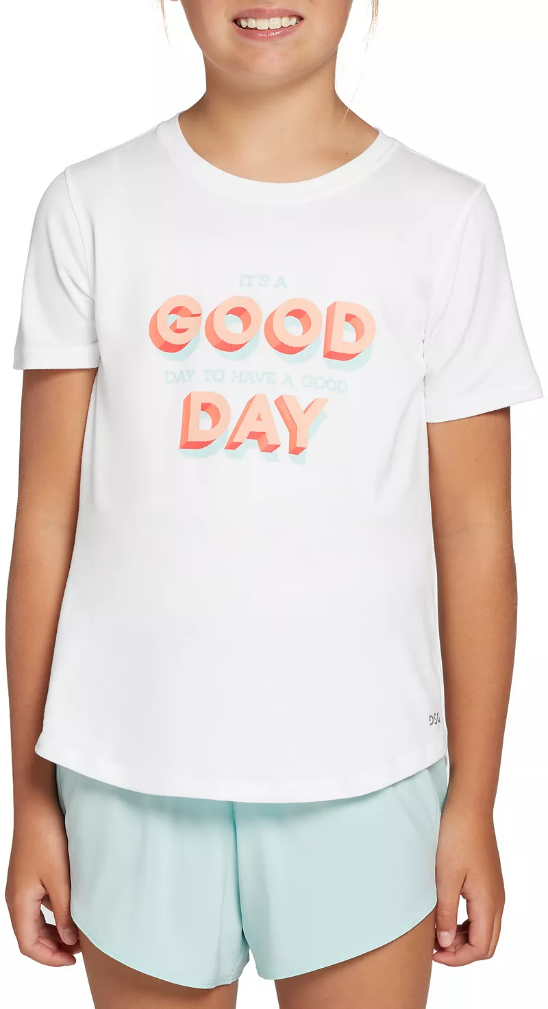 

Футболка DSG Girls' Movement, цвет Pure White Good Day